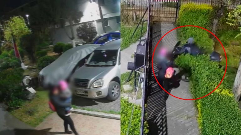 Pareja de ladrones robó un condominio con una guagua en brazos: Se llevaron una moto