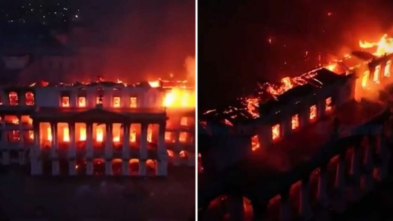 VIDEO | Totalmente en llamas: Imágenes del incendio del Congreso de Nepal durante manifestaciones