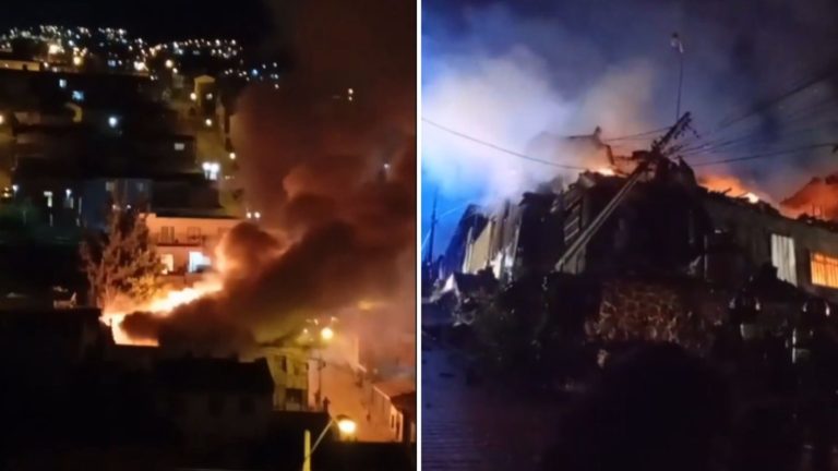 Incendio consumió cinco casas en el Cerro Larraín de Valparaíso: No hay personas lesionadas