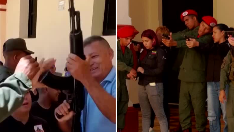 Venezuela eleva tensión con EEUU: Maduro ordena entrenamiento militar y armado de población civil