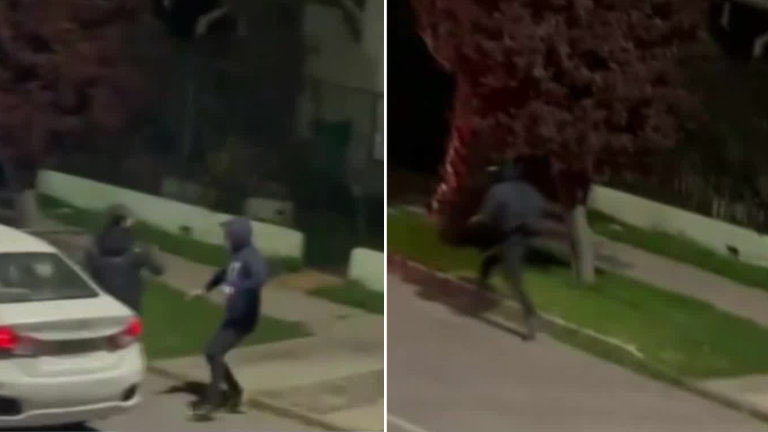 VIDEO | Entre balazos de vecinos: Así huyeron asaltantes de violento turbazo en Cerrillos