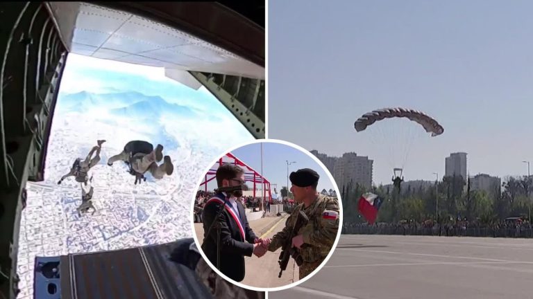 VIDEO | Parada Militar 2025: “Impecable” arribo de paracaidistas marcó el inicio del desfile
