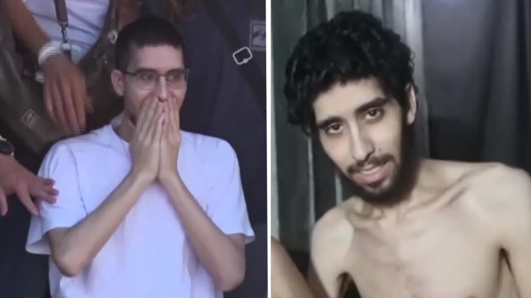 VIDEO | La emotiva liberación de rehén de Hamás que fue obligado a cavar su propia tumba