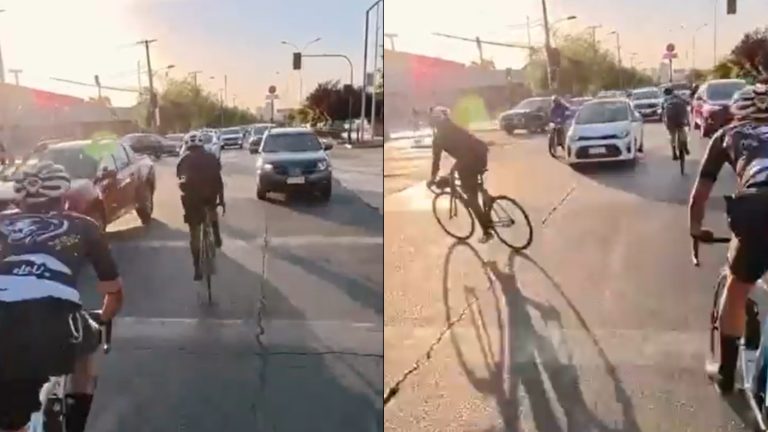 VIDEO | Grupo de ciclistas genera repudio en redes por riesgosas maniobras contra el tránsito en Ñuñoa