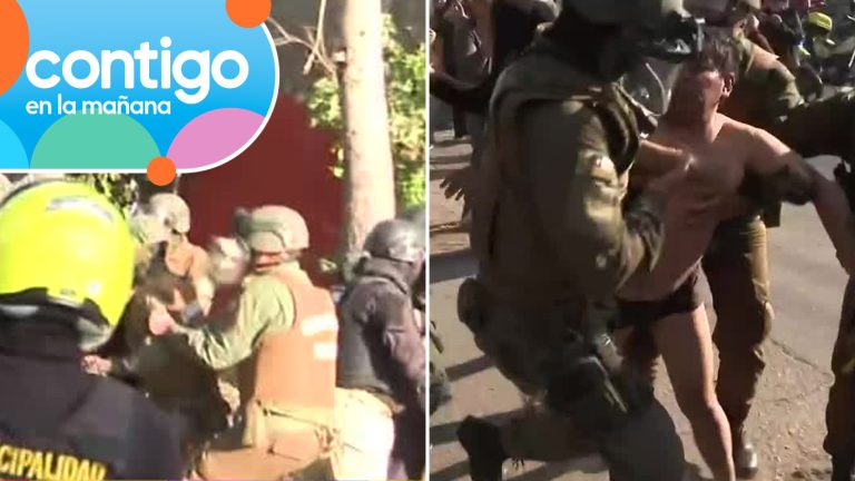 Caótica detención en La Florida: Sujetos atacan con piedras a Carabineros para evitar retiro de auto robado