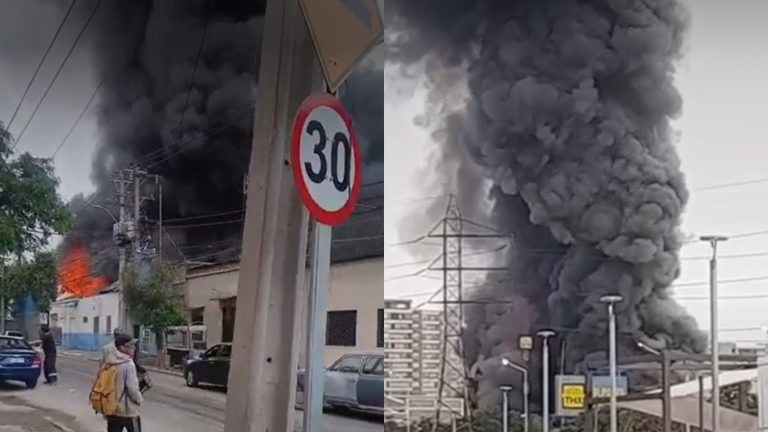 VIDEO | Alerta por gigantesca columna de humo negro: Registros de la emergencia por incendio en Ruta 5