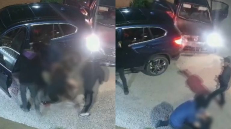 VIDEO | Captan portonazo en Talagante: Bajaron a la víctima a golpes