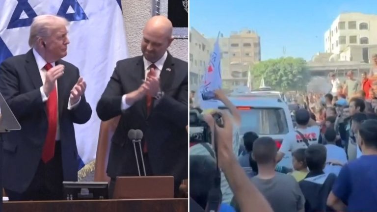 Acuerdo de paz: Hamás libera a 20 rehenes vivos y Trump es homenajeado en Israel