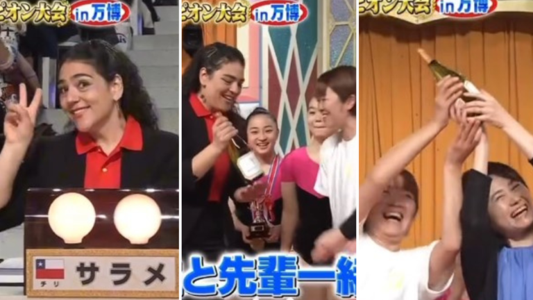 ¡Regalaron vino chileno! Representantes de Chile participaron en icónico show de talentos en Japón
