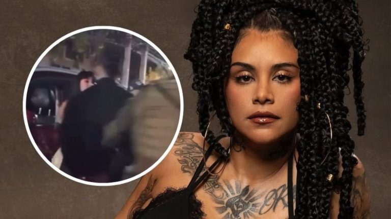 VIDEO | Entre esposas y un beso: Graban momento de la detención de Flor de Rap en Ñuñoa