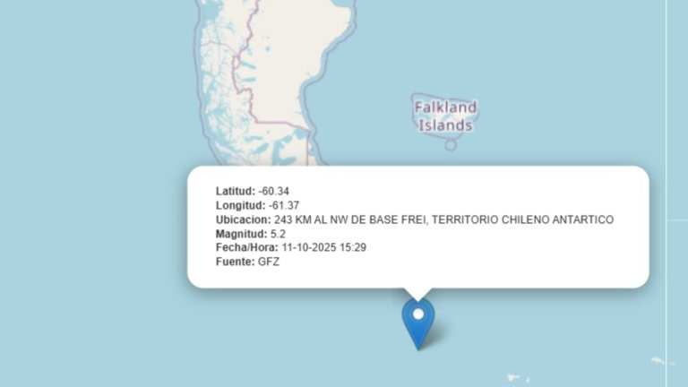 Sismo vuelve a sacudir el territorio antártico chileno: SHOA descartó tsunami