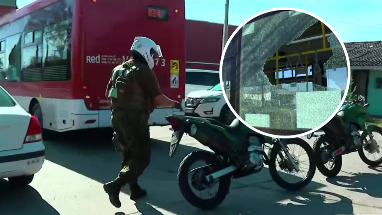 Bus RED recibió disparos con pasajeros a bordo en Pedro Aguirre Cerda
