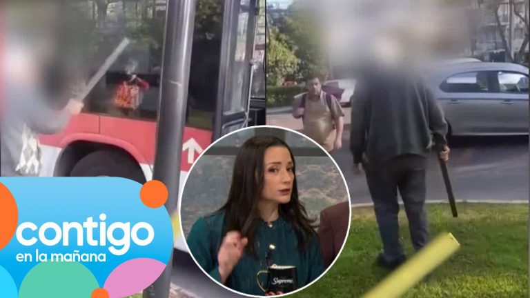 “Está fuera de sí”: Andrea Arístegui reaccionó a adulto mayor de 81 años atacando con fierro a bus RED
