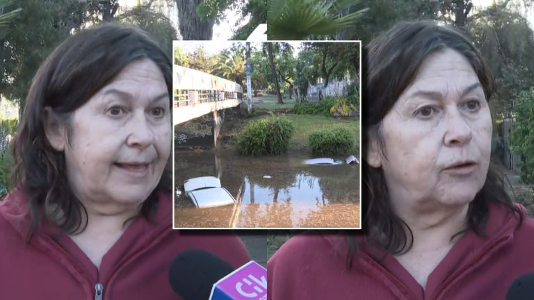 “Salí por la ventana nadando”: Mujer relata minutos de terror al hundirse su auto en paso nivel de Ñuñoa