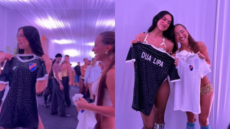 VIDEO | “Misión cumplida”: Princesa Alba le obsequió a Dua Lipa una camiseta de Colo Colo