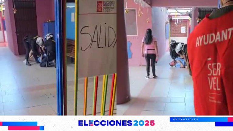 VIDEO | Así fue la detención de sujeto acusado de robar celular en local de Puente Alto en las Elecciones 2025