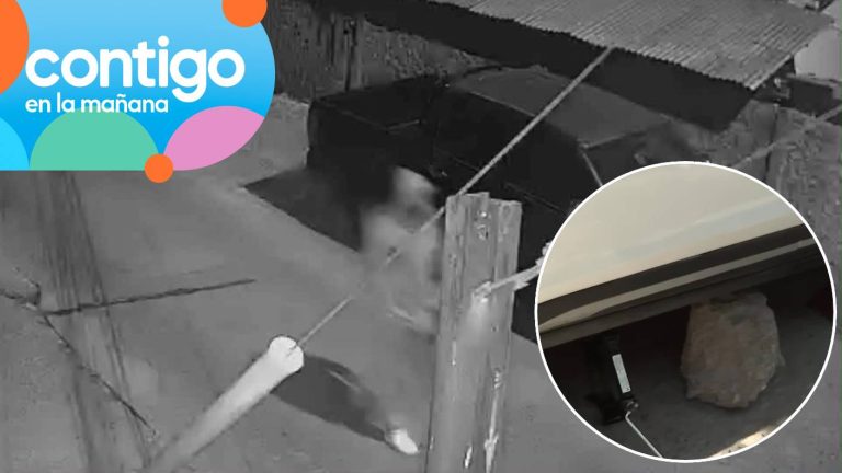Insólito robo en Conchalí: Sujeto usó roca como gata para sustraer ruedas de autos en la madrugada