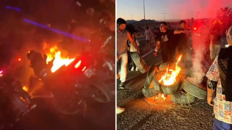 Vecinos de Tiltil cortaron Ruta 5 Norte en protesta por la reconversión de Punta Peuco