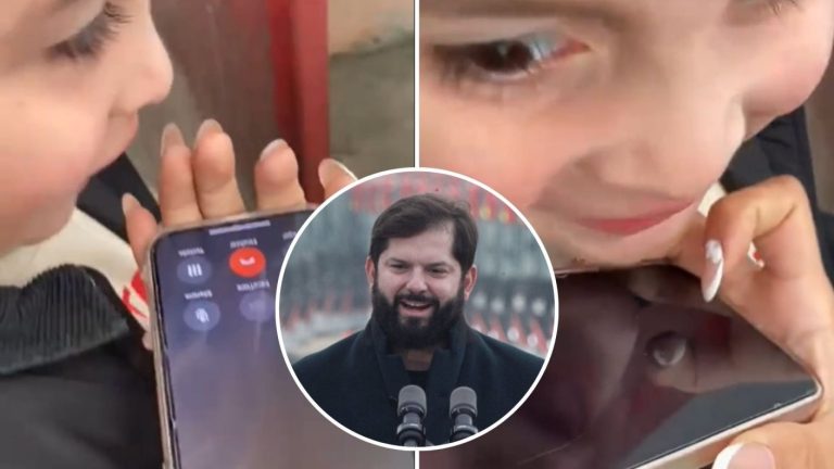 VIDEO | La tierna llamada del presidente Boric a niño que lloró por término de su gobierno