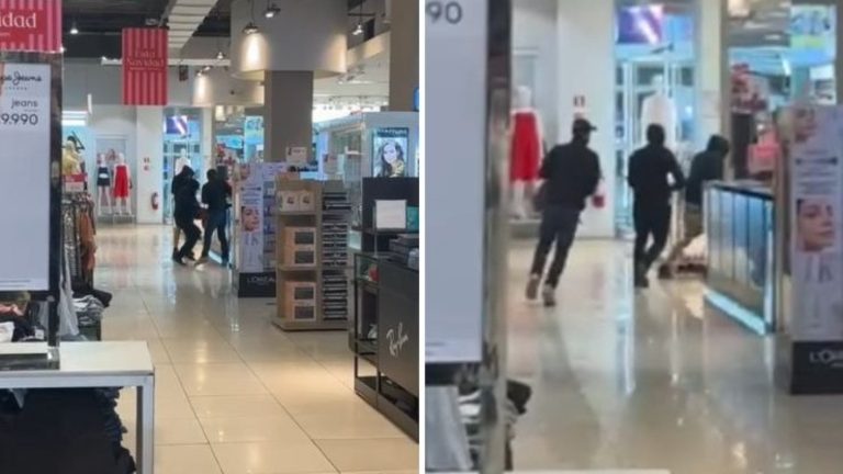 VIDEO | Pánico en Mall Arauco Maipú: Delincuentes realizan violento asalto a disparos en tienda