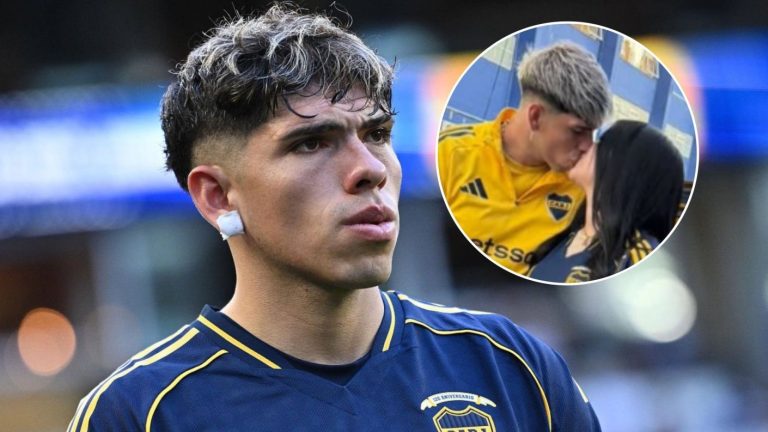 Con La Bombonera de fondo: La tierna imagen de Carlos Palacios con su pareja que causó furor