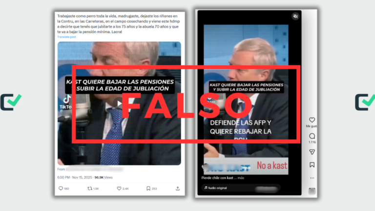 El video en que Kast propone reducir las pensiones y aumentar la edad de jubilación es un montaje