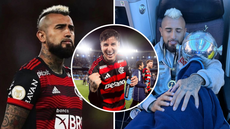 VIDEO | Arturo Vidal celebra el título de Flamengo y sorprende con mención para Pulgar y Arrascaeta