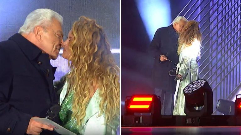 Las reacciones que dejó el beso de Paulina Rubio a Don Francisco en la Teletón 2025