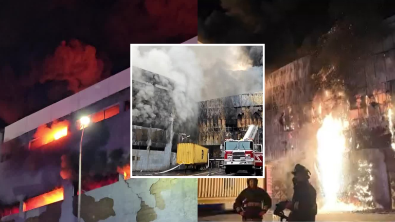 Enorme incendio en galpones de la Zofri: Fuego arrasó con al menos 2 edificios completos