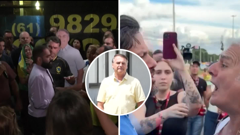 VIDEO | Tensión en Brasil por arresto de Bolsonaro: Adherentes y detractores llegan al cuartel policial