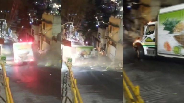 VIDEO | Segundos de terror: Camión sin control arrasó con todo en la “Bajada del Diablo”