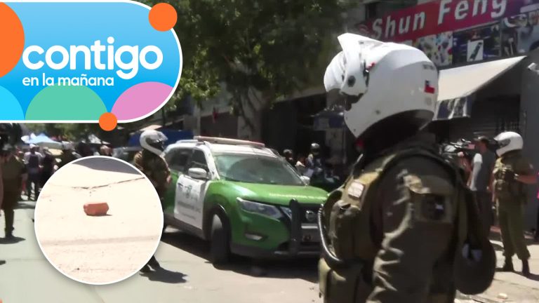 Carabineros fueron atacados con piedras durante decomiso a bodegas en Barrio Meiggs