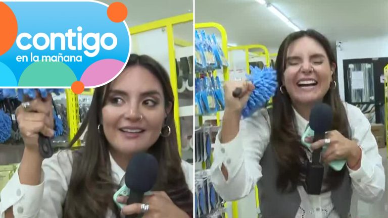 ¡EN EL PISO NO! Daniela Muñoz confundió producto de limpieza y desató las risas del panel