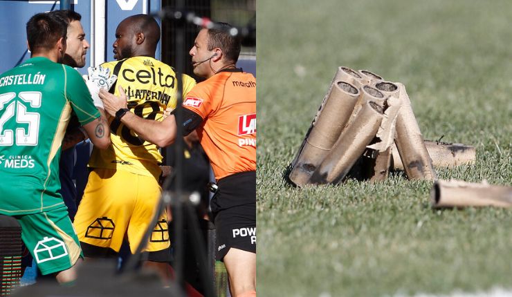 Cánticos a la dirigencia: Partido de la U vs Coquimbo fue interrumpido por lanzamiento de pirotecnia