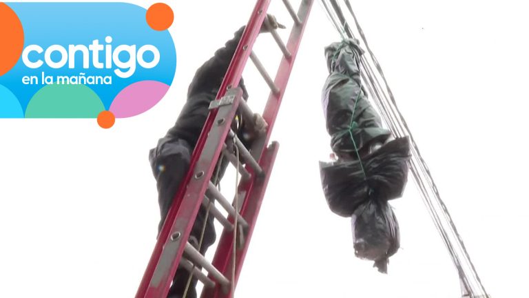 INSÓLITO: Sujetos colgaron “muñeco” para amedrentar a banda rival en Lo Espejo