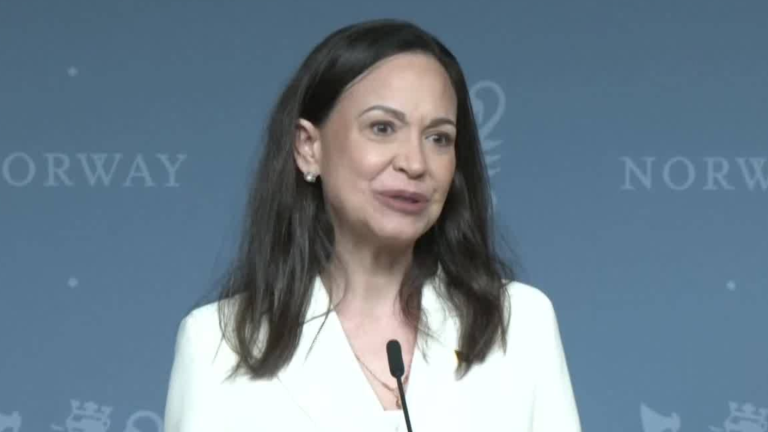 María Corina Machado reaparece tras el Nobel de la Paz: “Tengo esperanza que Venezuela será libre”