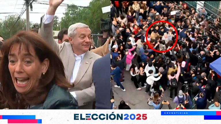 VIDEO | Así fue la caótica llegada de José Antonio Kast a su local de votación en Paine