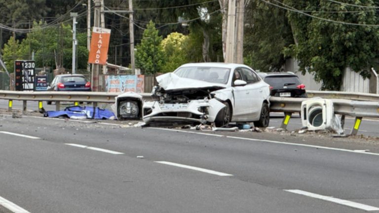 Trágico accidente en Colina: Conductor perdió carga y murió atropellado al bajar a autopista