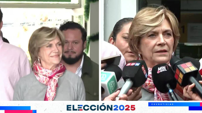 VIDEO | Se arriesgó con pronóstico: Matthei votó en las Elecciones 2025 con pañuelo y cinturón rojo