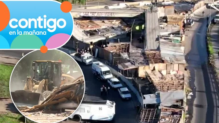 VIDEO | Desalojan toma “El Trébol” que se instaló en paso bajo nivel en Maipú