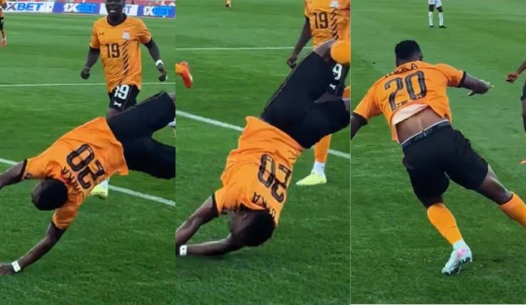 Tensión en la Copa Africana: El peligroso festejo de jugador de Zambia que pudo terminar en tragedia