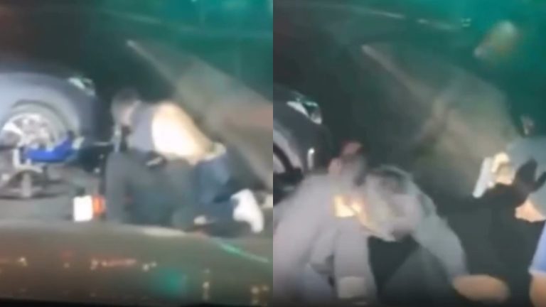 Motociclista contra dos automovilistas: Registran brutal riña hasta con arma de fuego en Antofagasta