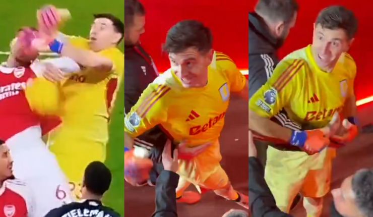 La peor jornada del Dibu Martínez: Cometió grave error, lo golearon y se fue peleando con hinchas