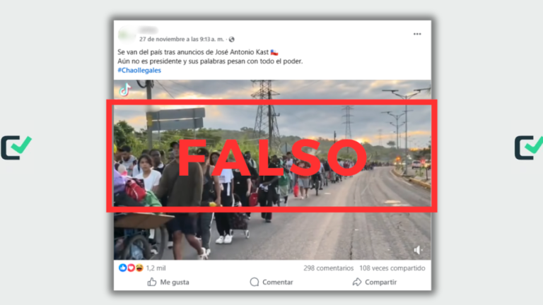 El video de una caravana migrante fue registrado en el sur de México, no en las fronteras de Chile