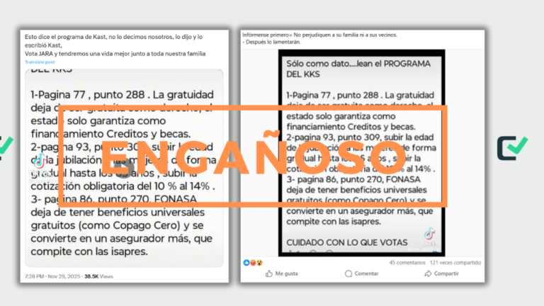 Propuestas sobre gratuidad, jubilación y Fonasa fueron parte del programa de Kast en 2021, no en 2025