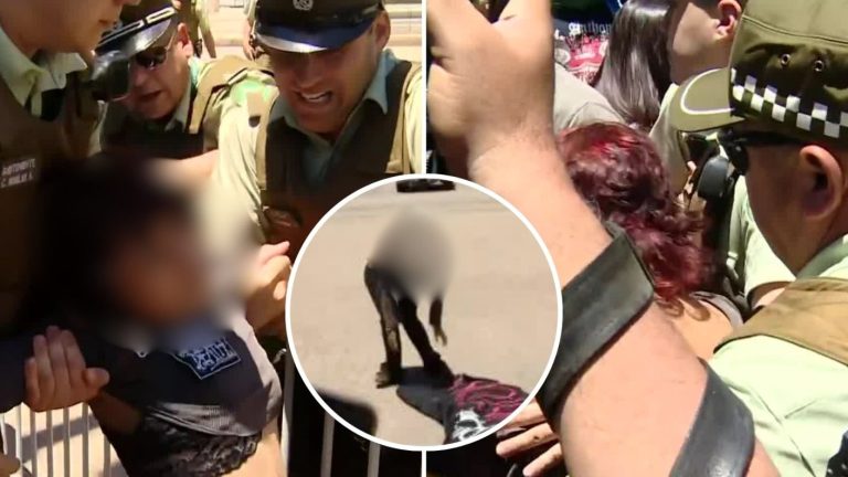 Joven fue detenida por Carabineros tras manifestarse frente a La Moneda durante visita de Kast