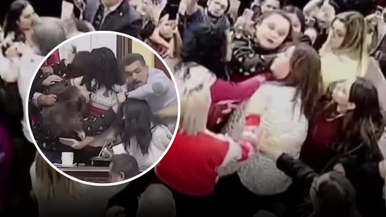 VIDEO | Golpes y tirones de pelo: viralizan violenta pelea entre parlamentarias en México