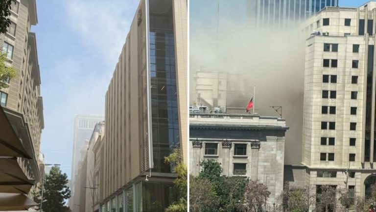 Emergencia por incendio a pasos de La Moneda: Evacuaron al Ministerio de Justicia