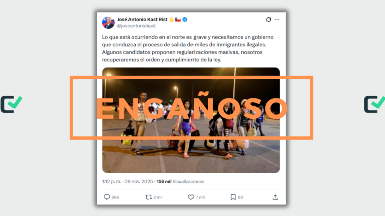 Kast usa una foto antigua en Perú para ilustrar una situación actual en Chile