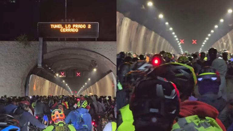 VIDEO | Miles de ciclistas en ruta a Lo Vásquez generaron masivo atochamiento
